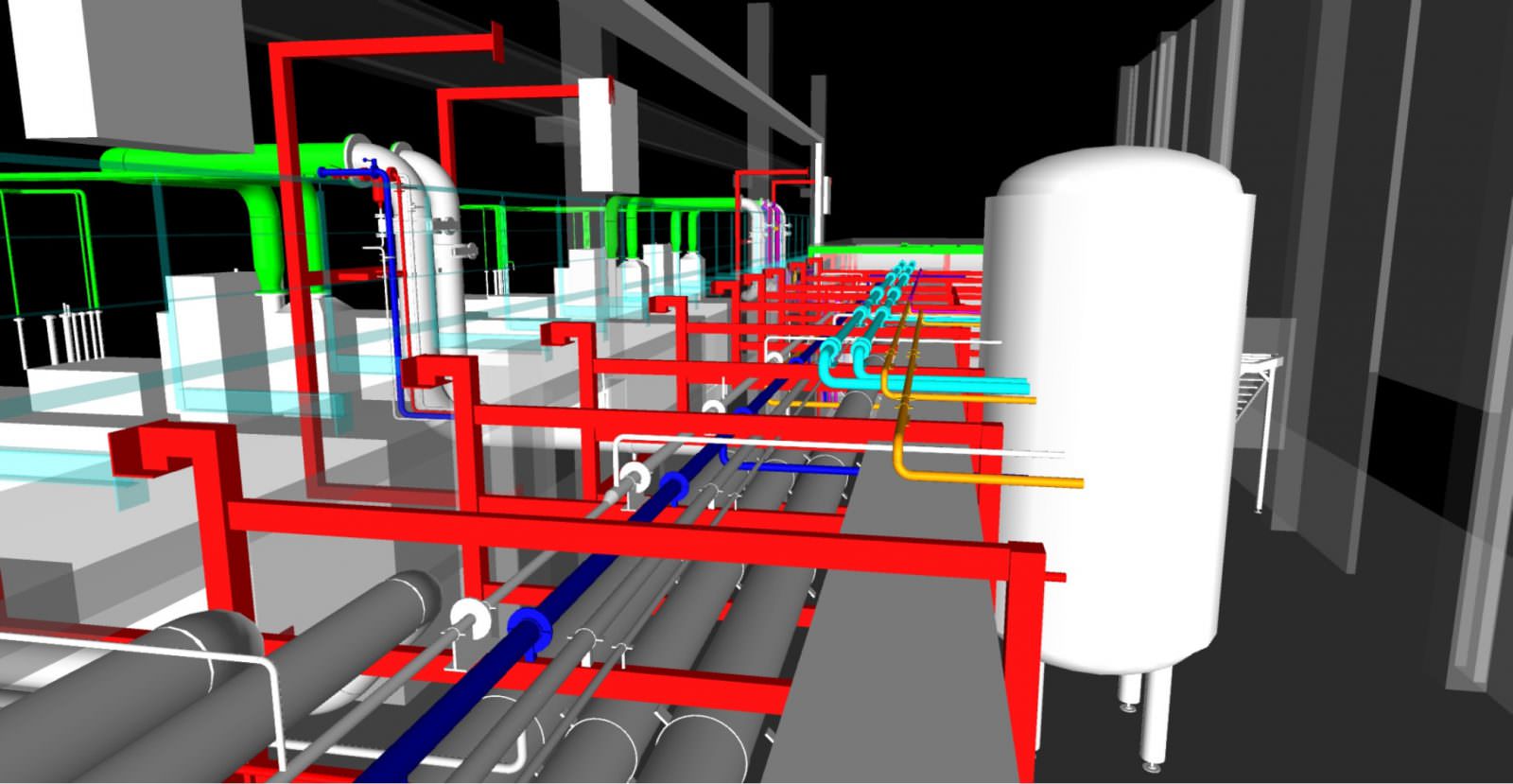 Ruland 3D Planung Verrohrung rysunek 3D zbiorników i rur