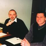 Jürgen Kutzer und Günter Ruland bei der Unternehmensgründung