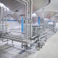 photo pressur tank cellar with tanks, pipe lines and valves