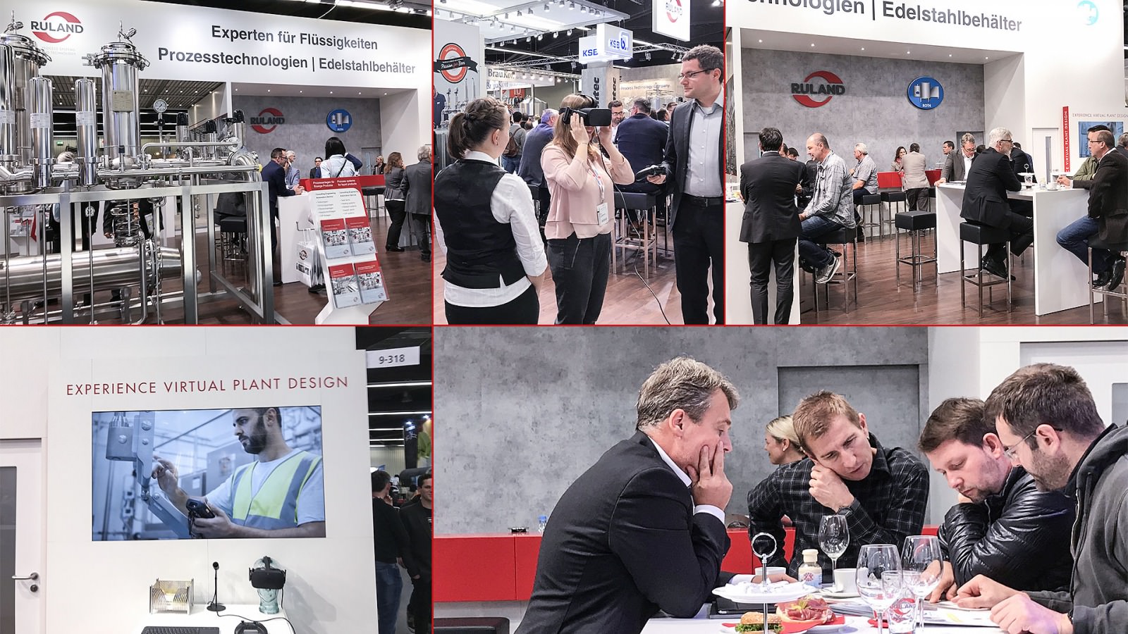 Ruland Ruland_Brau_Bilder kolaż zdjęć stoiska Ruland podczas targó Brau Beviale 2018