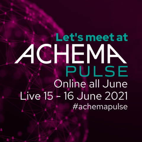 Banner Let's meet at Achema Pulse, onlie all June