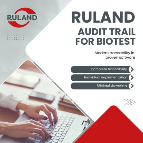 AuditTrail for Biotest – Modern traceability for greater safety and quality Overview screen for audit trail for Biotest