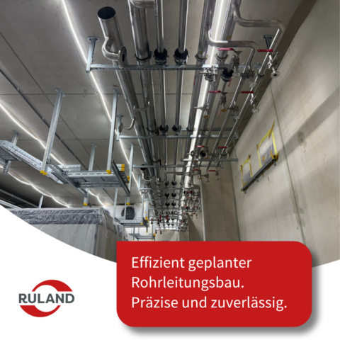 Rohrtrasse für effizient geplanten Rohrleitungsbau