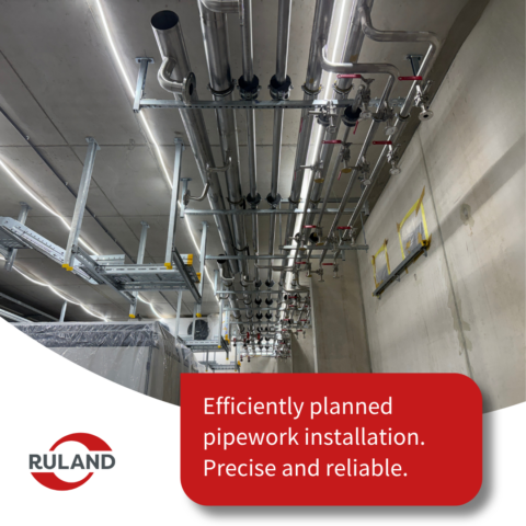 Pipe route for efficiently planned pipeline construction