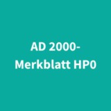 Icon, text: AD 2000 Markblatt HP0 in white text on a green background